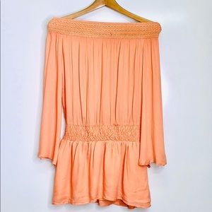 TOBI • Off Shoulder Long-sleeves Orange Boise atop